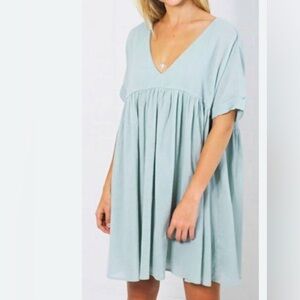 Listicle V neck oversized babydoll dress size small #008‎